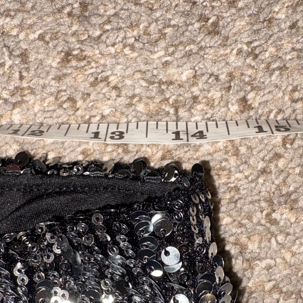 Silver Sequin Flare Pants 8/10 - Picture 7 of 11